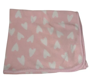 Pink Heart Baby Blanket Messages From Sandra Magsamen White Fleece 2008 - Picture 1 of 6