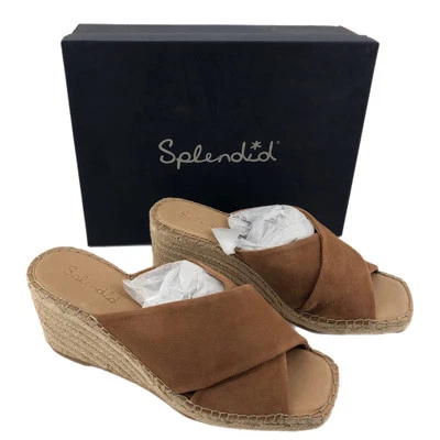 Splendid 米色皮革高楔形帆布鞋 | 尺码 11 — 第 1/4 张图片