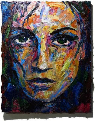 RETRATO DE MUJER PINTURA AL ÓLEO NIÑA ARTE REALISTA FIRMADO VINTAGE ORIGINAL REALISTA POP Foto 1 de 4