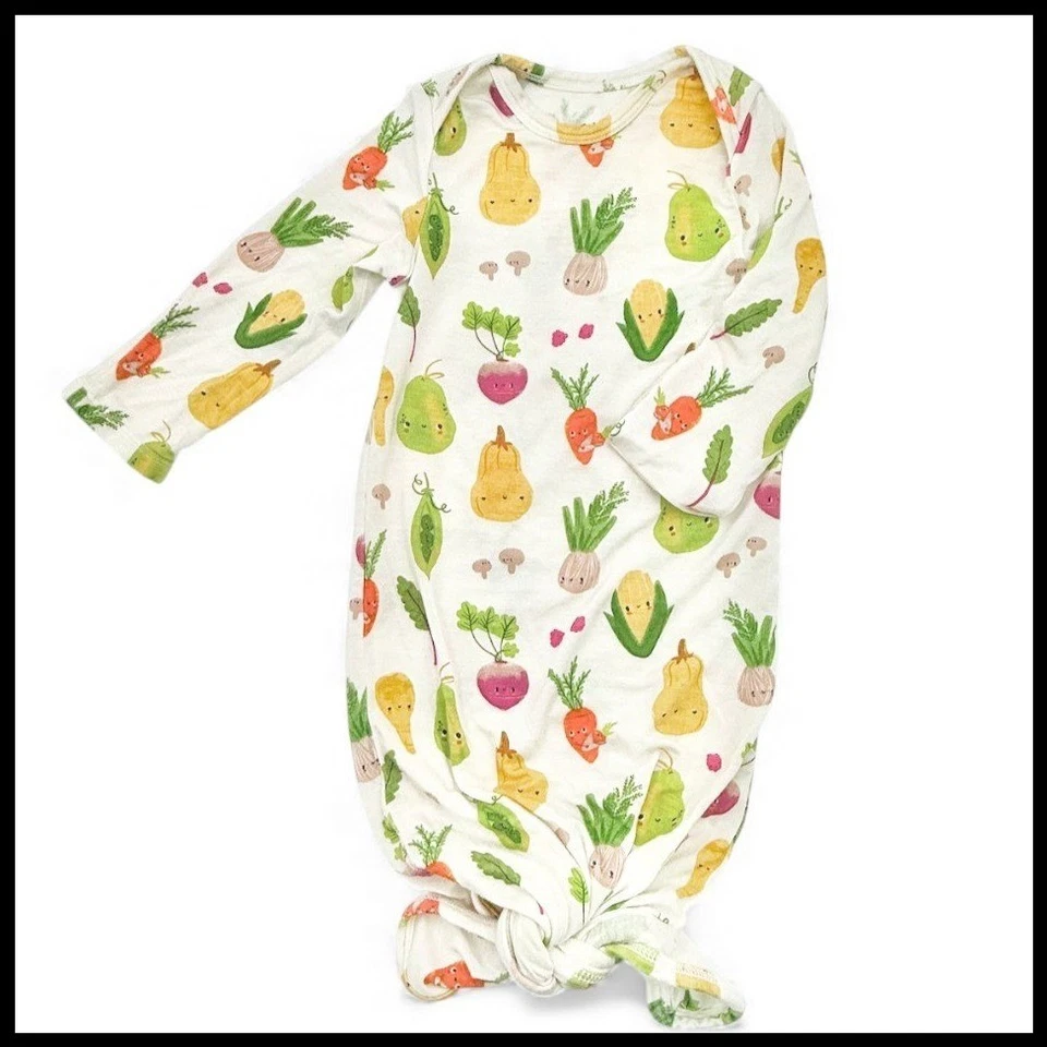 Angel Dear Baby Veggie Life Vestido de Dormir Anudado 0-3M Bambú Viscosa Modal Lujo Foto 1 de 4