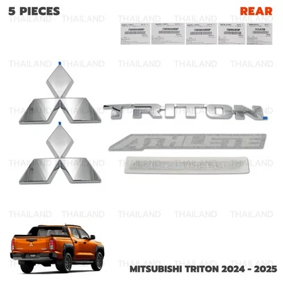 5pcs Front Rear Logo Emblem Sticker Tailgate Fits Mitsubishi L200 2024 - '25 - Imagem 1 de 4