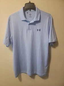 Under Armour Mens Polo Shirt Sz M Blue - Picture 1 of 4