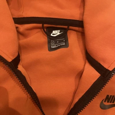 Мужская флисовая куртка на молнии Nike Sportswear Tech оранжевый свитер мужской размер L - Изображение 1 из 4