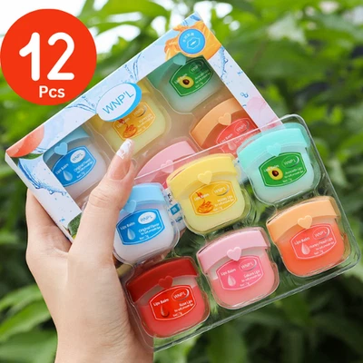 WPN'L 12PCs Lip Balm Moisturizing Lipstick Base Makeup Natural Petroleum Jelly care