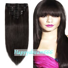 Clip in Hair Extensions 8pieces Clip-on Sew Weft Remy Brazilian Remy Human Hair