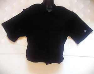 Vintage BC Ethic XLarge Smooth Custom Fit Black Poly Knit Lounge Shirt - Picture 1 of 11
