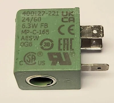 ASCO 400127 221 Solenoid Valve Coil 24 Volt 6.3W FB MP-C-165 AESW 0G6 24/60