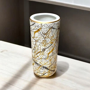 Ceramic Umbrella Stand Contemporary Print Design Round Office Home Decor Classic - Picture 1 of 9