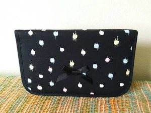 NARAYA Cosmetic Bag Makeup Black Color CP115 with Mirror Thailand New - Picture 1 of 7