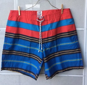 Mens Swim Shorts Trunks The Tourist by Burkman Bros size XXL Blue Red Stripe - Picture 1 of 5