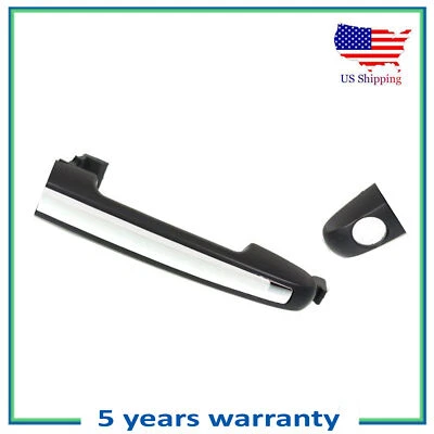 Manija de puerta exterior delantera izquierda para Hyundai Sonata 2006-2011 negra con inserto cromado Foto 1 de 4