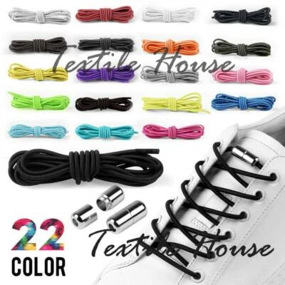 No Tie Shoelaces Shoe Laces Capsule Elastic Easy Lock Adult Kids Trainers Shoes - Image 1 of 3