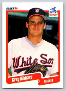 1990  Fleer #534 Greg Hibbard Rookie Card Chicago White Sox