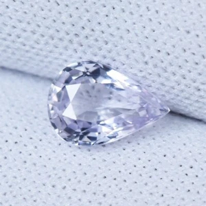 1.21 ct GFCO" TOP LUSTROUS COLORLESS / NATURAL WHITE SAPPHIRE - Pear Gem Video ! - Picture 1 of 3