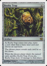Booby Trap 9th Edition HEAVILY PLD Artifact Rare MAGIC GATHERING CARD ABUGames