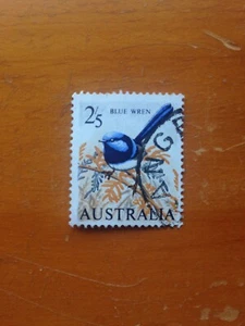 1964 AUSTRALIA 2'5 BLUE WREN BIRD USED - Picture 1 of 22