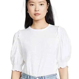 Camiseta Veronica Barba Talla Grande Blanca Nube Mangas Abullonadas Algodón Slub Jersey EXCELENTE ESTADO** - Imagen 1 de 6