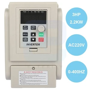 220V 2.2KW Single to three Phase 3HP Variable Frequency Drive Inverter VFD - Picture 1 of 12