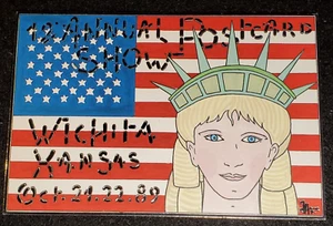 Wichita Postcard Show 12th -signed Patrick Hamm 1989 - Picture 1 of 2