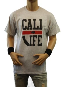 Camiseta Gráfica para Hombre CALI LIFE BEAR CALIFERIA Impresa Moda Informal Urbana - Imagen 1 de 4