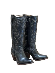 Botas de cuero para mujer negras-grises hechas por Cuadra Boot (2Q07RS) - Imagen 1 de 9