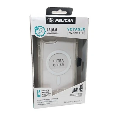Capa magnética Pelican Voyager para 2022 iPhone 6,7” coldre ultra claro MagSafe - Imagem 1 de 3