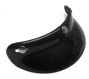 Frontino in plastica per casco Jet Demi-Jet Vintage tre bottoni Nero Outlet - Imagen 1 de 4