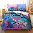 3D Disney Lilo & Stitch Tie dye Duvet Cover Bedding Set Pillowcase Xmas Gifts UK