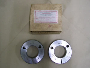 lot of 2 Gages Assembly Co. Thread Ring Gages - 1 .967-18 NS-3 go no go - Picture 1 of 7