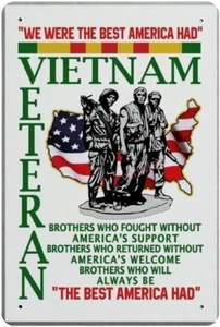 Vietnam Veteran We Were The Best America Had Metal Sign Army Marines - Picture 1 of 1