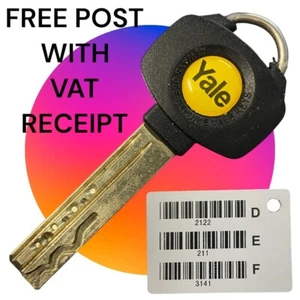 3 x YALE PLATINUM 3 STAR DEF GENUINE SECURITY DOOR KEYS CUT TO CODE FREE P&P - Picture 1 of 3