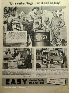 Anuncio impreso vintage 1943 Collier's Easy Washers Segunda Guerra Mundial fabricante de artillería comprar bonos - Imagen 1 de 8