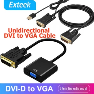 DVI-D 24+1 Pin Male to VGA 15Pin Female/Male Active Cable Adapter with USB Power - Picture 1 of 14