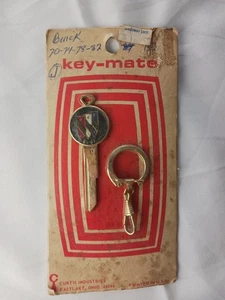 Vintage 1960's Buick 1653 Colorcrest Gold Plated Key Blank Key-Mate - Picture 1 of 4