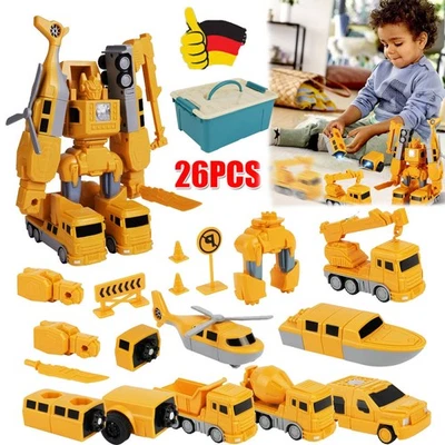 Kinder Transforming Auto Roboter Auto Actionsfigur Spielzeug Transformer 26PCS - Bild 1 von 4
