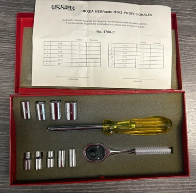 URREA 4700C SOCKET SET 1/4'' DR 12 PCS - image 1 of 3