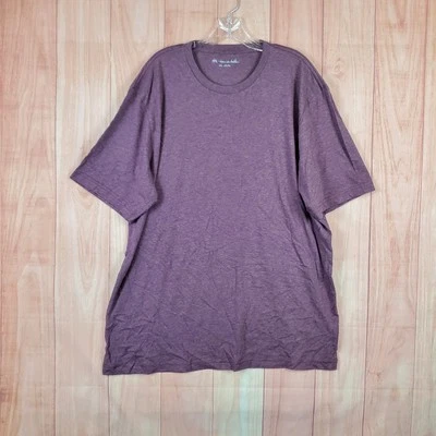 Travis Mathew T-Shirt Mens 2XL Heather Maroon Pima Cotton Crew Neck Pullover - Image 1 of 4