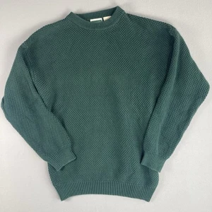 Northern Elements Sweater Mens L Green Thick Chunky Fisherman Knit Pullover - Picture 1 of 11
