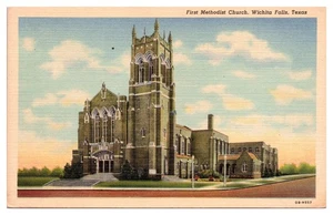 VTG First Methodist Church, Wichita Falls, Texas Postcard - Picture 1 of 2