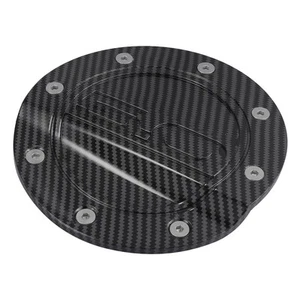 Carbon Fiber Pattern Black Car Gas Cap Fuel Filler Door Cover Gas Tank Cover ... - Picture 1 of 9