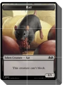 10 pcs RAT TOKEN (007) Wilds Of Eldraine WOE Magic MTG MINT CARD - Picture 1 of 1