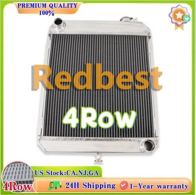 Radiador de aluminio de 4 filas para camioneta Chevy C/K C10 C20 C30 K10 K20 1960-66 Foto 1 de 4