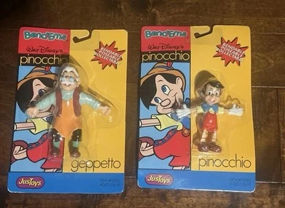 Walt Disney's Pinocchio Bend-Ems Figure JusToys 1993 New Vintage - Image 1 of 4