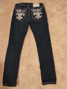 Miss Me Youth Girls Size 14 26x26 Skinny Jeans EUC - Picture 1 of 8