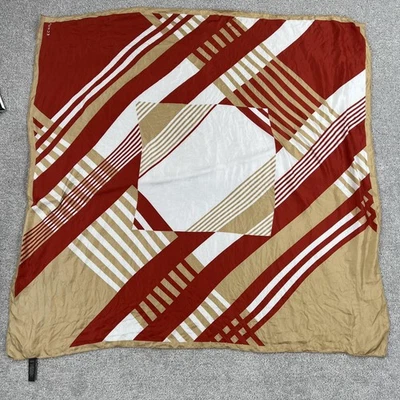 Echo Scarf Womens Large Square Geometric Stripe Print Silk Wrap Shawl - Image 1 of 4