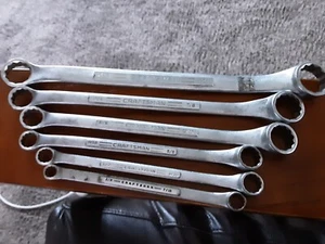 6 Vintage Craftsman Dual Box End 12Pt Offset V Wrench Set USA * 1" - 3/8" - Picture 1 of 5