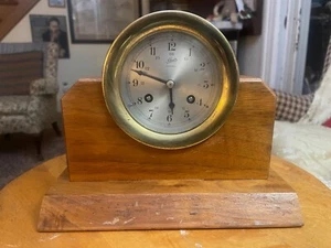Schatz 8-Day, 7 Jewels, Brass Clock with Ships Bell, Working - Picture 1 of 8