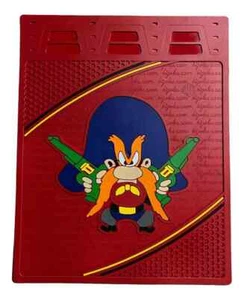 Yosemite Sam Vintage Mud Flaps Pair 24'' x 30'' Warner Bros Red Semi Truck - Picture 1 of 1