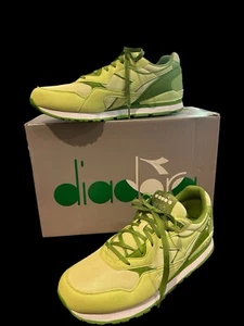 DiaDora Scarpe Uomo Sportive Alta Moda In Verde Pistacchio Taglia 11,5 GUC N9000 - Foto 1 di 8
