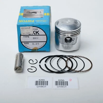 Подходит для Honda SL90 CT90 S90 CL90 комплект поршней и комплект колец большого размера 0,25 новые из старых запасов - Изображение 1 из 4